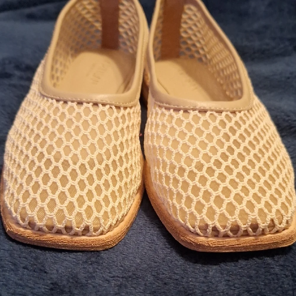Free People Elegant Beige Mesh Ballet Flat - Picture 9 of 11